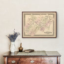 Vintage Map of Washington County, Vermont 1876