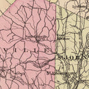 Vintage Map of Caledonia County, Vermont 1876