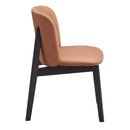 Eliora - Side Chair (Set of 2) - Camel Polish Microfiber & Black