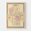 Vintage Map of Lamoille County, Vermont 1876