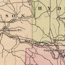 Vintage Map of Lamoille County, Vermont 1876