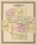 Vintage Map of Lamoille County, Vermont 1876