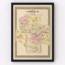 Vintage Map of Lamoille County, Vermont 1876