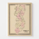 Vintage Map of Essex County, Vermont 1876