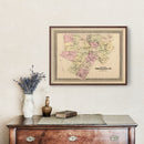 Vintage Map of Orleans County, Vermont 1876