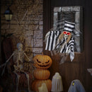 Animated Halloween Decoration 18 Inch Hanging Skull Prisoner by LJGDeals