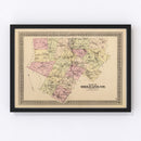 Vintage Map of Orleans County, Vermont 1876