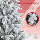 Snowy Artificial Christmas Tree with Easy Assembly