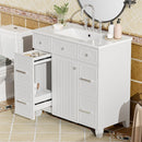 Bathroom Vanity With Ceramic Sink, Soft Close Doors, Adjustable Shelves