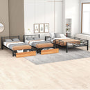 Triple Bunk Bed With Drawers And Guardrails by HouseOfZazla