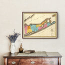 Vintage Map of Long Island, New York 1829