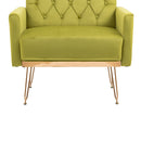 Accent Chair, leisure single sofa with Rose Golden feet