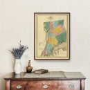 Vintage Map of Westchester County, New York 1829