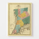 Vintage Map of Westchester County, New York 1829
