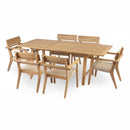 7-Piece Extendable Acacia Wood Outdoor Dining Set