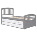 Platform Storage Bed Solid Wood Bed With 6 Drawers by HouseOfZazla