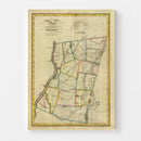 Vintage Map of Columbia County, New York 1829