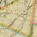 Vintage Map of Columbia County, New York 1829