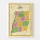 Vintage Map of Rensselaer County, New York 1829