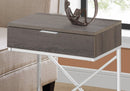 Accent Side Table with Storage Drawer in Taupe by HouseOfZazla