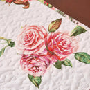 DaDa Bedding Set of 4-Pieces Romantic Roses Pink Floral Quilted Dining Placemats 13” x 19” (879) by DaDalogy Bedding Collection