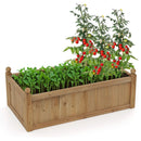 46 x 24 x 16 Inch Rectangular Planter Box with Drainage Holes for Backyard Garden Lawn-Brown by LJGDeals