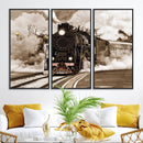 Black Steam Train Canvas Wall Art Print Steam Locomotive Art