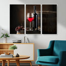 Red Wine and Bottle Canvas Print