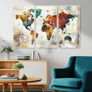Watercolor World Map Canvas Print – Framed Wall Art for by MyGreatCanvas | Canvas Wall Art Prints | Photo Prints & Wall Decor