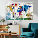World Map Canvas Print – Framed Travel Map Wall Art for by MyGreatCanvas | Canvas Wall Art Prints | Photo Prints & Wall Decor