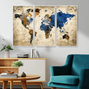 World Map Canvas Print – Detailed Map of the World Wall Art by MyGreatCanvas | Canvas Wall Art Prints | Photo Prints & Wall Decor