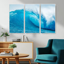 Big Ocean Surfing Wave Wall Art Canvas Print