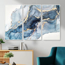 Abstract Art Print - Blue Abstract Canvas Wall Art Print