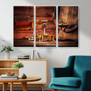 Whiskey and Cigar Canvas Wall Art | 3 Panel Bar Room Decor by MyGreatCanvas | Canvas Wall Art Prints | Photo Prints & Wall Decor