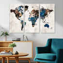 World Map Canvas Print – Framed Travel Map Wall Art for by MyGreatCanvas | Canvas Wall Art Prints | Photo Prints & Wall Decor