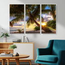 Tropical Island Sunset on the Beach Palms Wall Art Canvas by MyGreatCanvas | Canvas Wall Art Prints | Photo Prints & Wall Decor