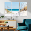 Serene Coastal Dune Path with Ocean View, 3-Panel Beach