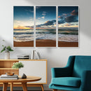 Ocean Beach Wall Art Canvas Print Sunset Artwork Print by MyGreatCanvas | Canvas Wall Art Prints | Photo Prints & Wall Decor