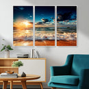 Golden Hour Sunset Over Ocean Waves Wall Art Canvas Print | by MyGreatCanvas | Canvas Wall Art Prints | Photo Prints & Wall Decor