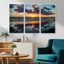 Beach Sunset Print - Stunning Ocean Canvas Artwork with