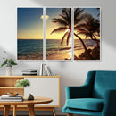 Sunset Palm Trees Wall Art Canvas Print by MyGreatCanvas | Canvas Wall Art Prints | Photo Prints & Wall Decor