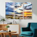 Sunset On The Ocean Wall Art Canvas Print