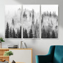 Forest Wall Art Print | Foggy Pine Forest Canvas Wall Art -