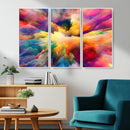 Blazing Vibrant Colors Cloud Wall Art Canvas Print