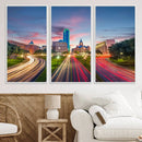 Dallas City Lights Large Wall Art Dallas Cityscape Canvas