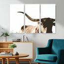 Texas Longhorn Wall Art Canvas Print | 3-Panel Large by MyGreatCanvas | Canvas Wall Art Prints | Photo Prints & Wall Decor