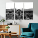 Black and White Highland Cow Canvas Wall Art, Longhorn by MyGreatCanvas | Canvas Wall Art Prints | Photo Prints & Wall Decor