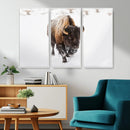 Bison Winter Wall Art Canvas Print For Farmhouse Decor