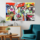 Picasso Style Art Abstract Canvas Wall Art Print , Colorful by MyGreatCanvas | Canvas Wall Art Prints | Photo Prints & Wall Decor