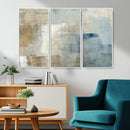Abstract Blue and Beige Wall Art, Modern Minimalist Canvas